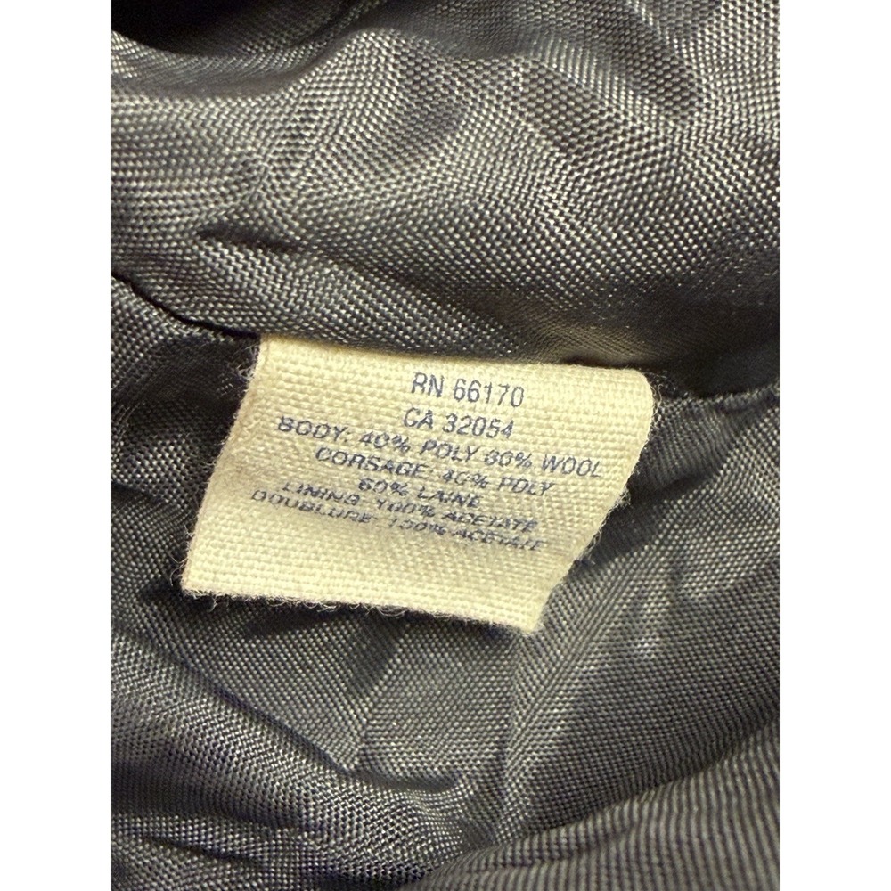 Maeve Anthropologie Black Ruffle Dress Sz 8‎ Wool Blend Empire Waist Cottagecore - Picture 5 of 10